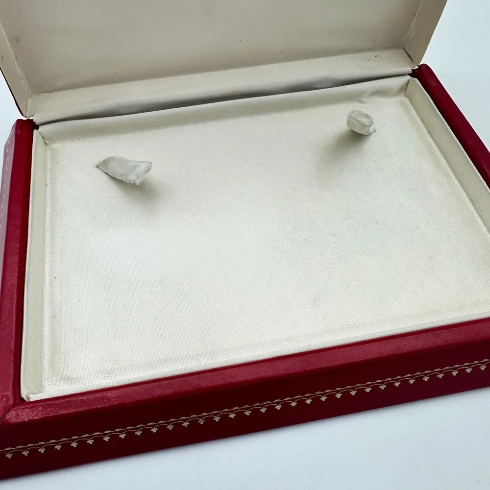 Vintage Majorica Red Jewelry Display Box Presentation Case Spain Crest